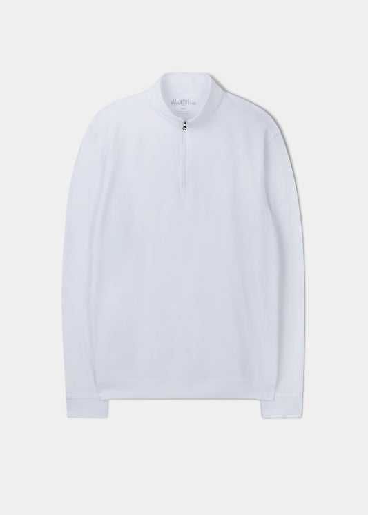 Rainford Performance 1/4 Zip Finto collo in bianco