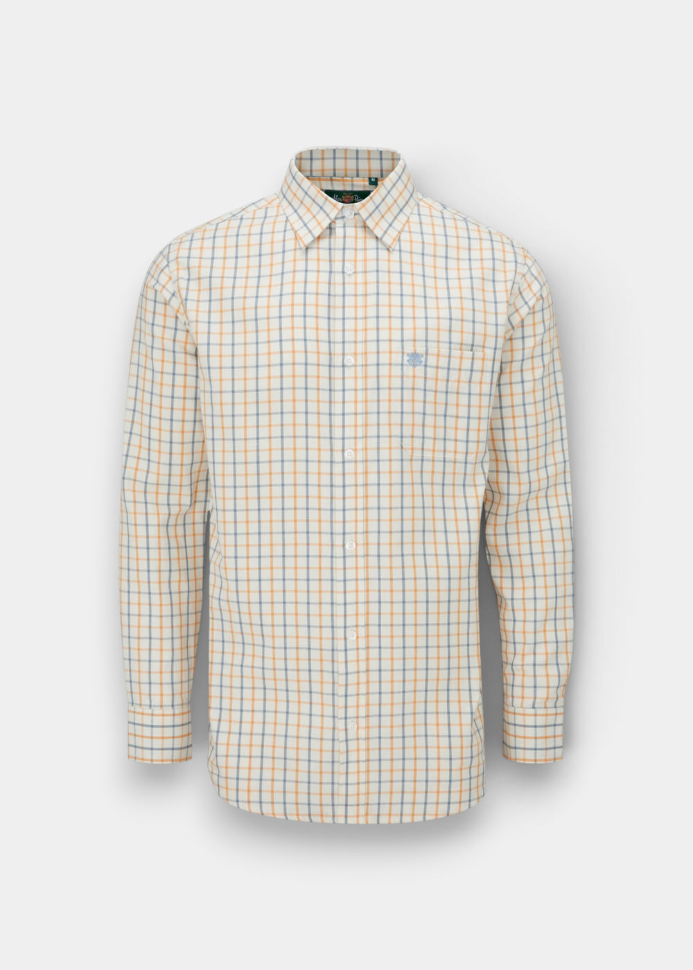 Ilkley Men's Blue and Gold Country Check Shirt - Shooting Fit