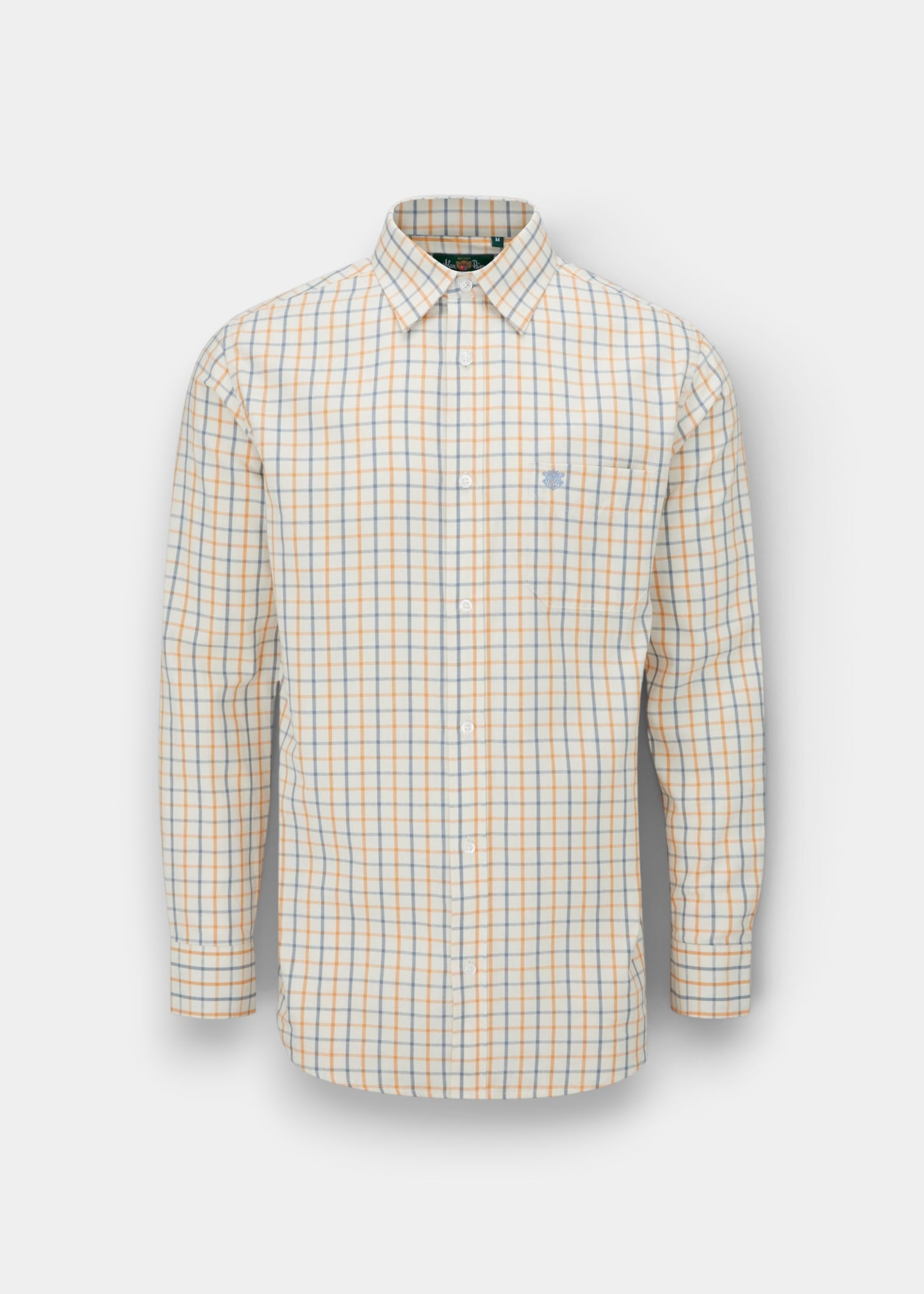 Ilkley Men's Blue and Gold Country Check Shirt - Shooting Fit