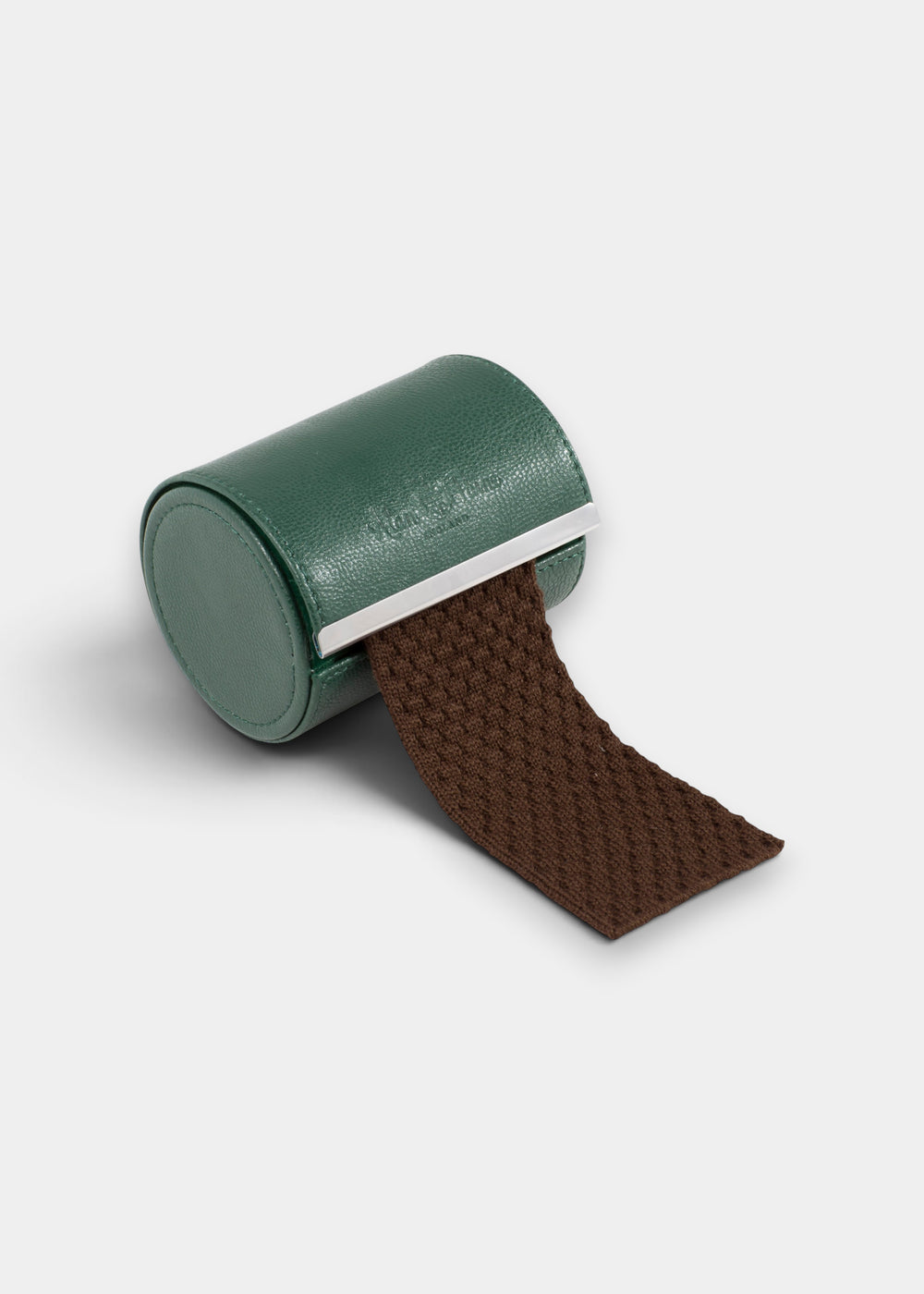 Men's Knitted Wool Tie In Brown