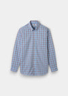 Mirfield Blue and Red Check Cotton Shirt - Classic Fit