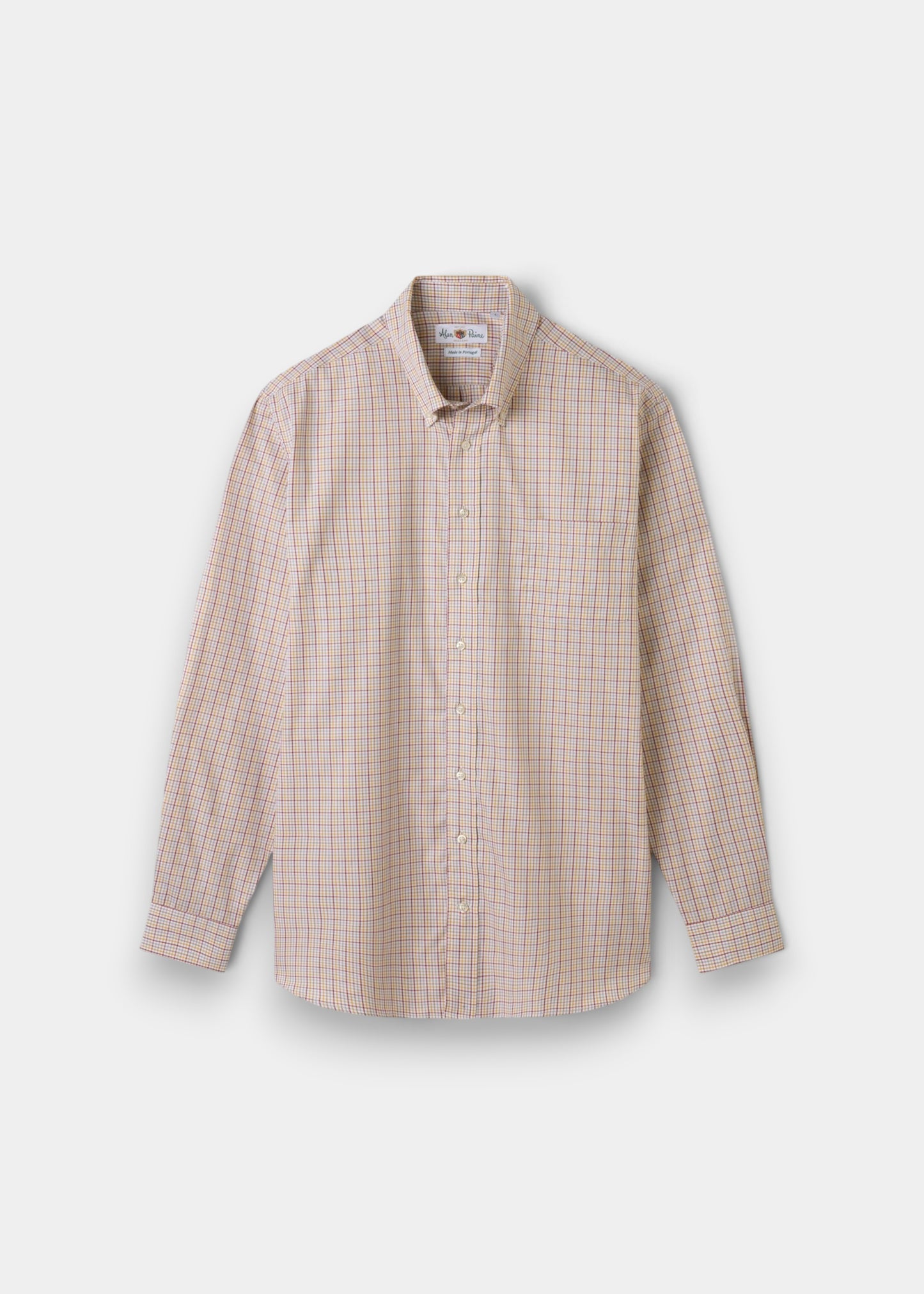 Mirfield Red and Yellow Check Cotton Shirt - Classic Fit