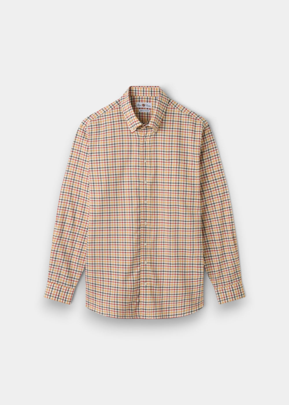 Mirfield Yellow and Red Check Cotton Shirt - Classic Fit