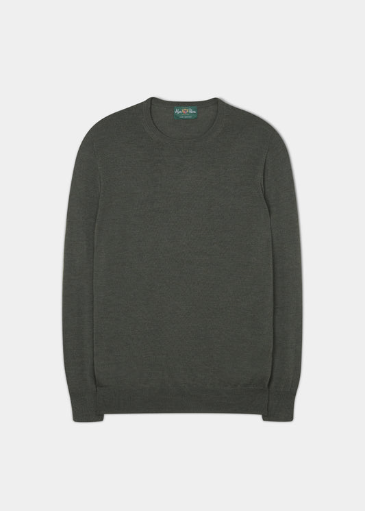 Maglione da uomo in lana merino Radstone in alghe marine - Vestibilità regolare