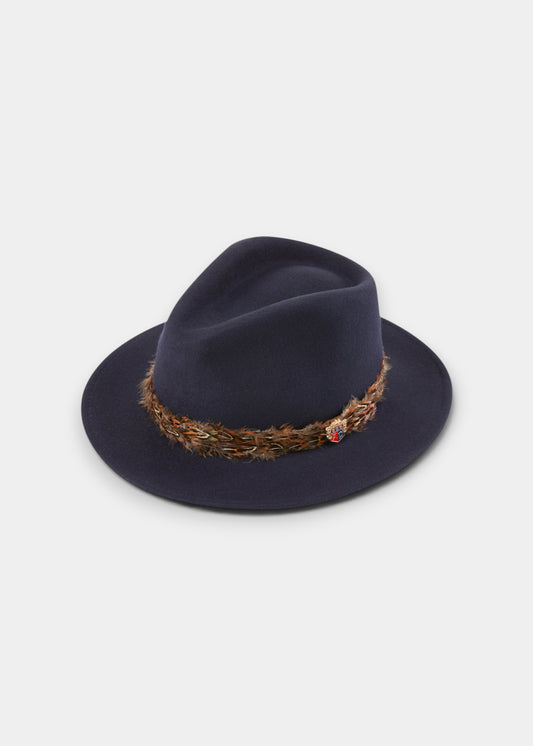Richmond Ladies Fedora In Navy
