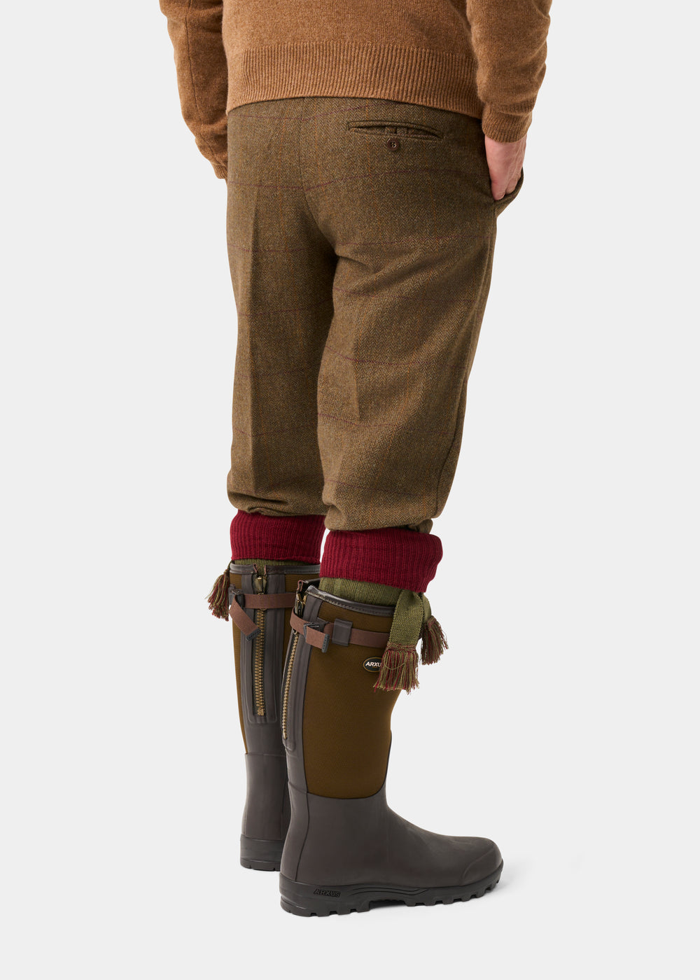 Rutland Men's Tweed Water Repellent Shooting Breeks in Birch -  Regular Fit