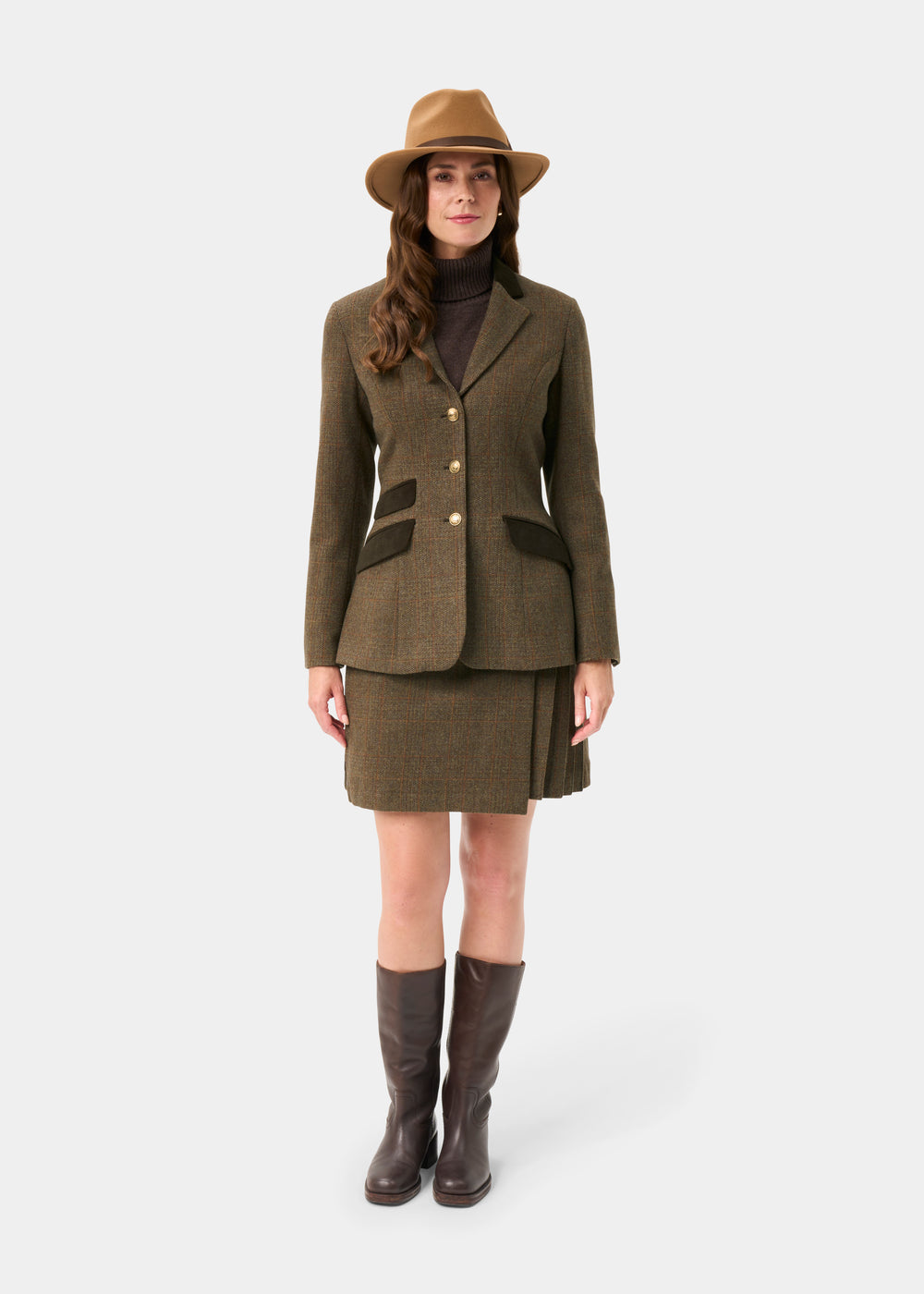 Surrey Ladies Tweed Water Repellent Blazer in Field Maple -  Regular Fit