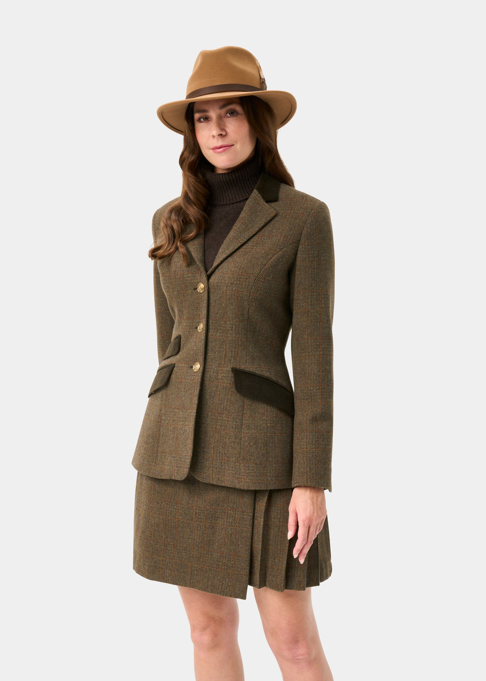 Surrey Ladies Tweed Water Repellent Blazer in Field Maple -  Regular Fit