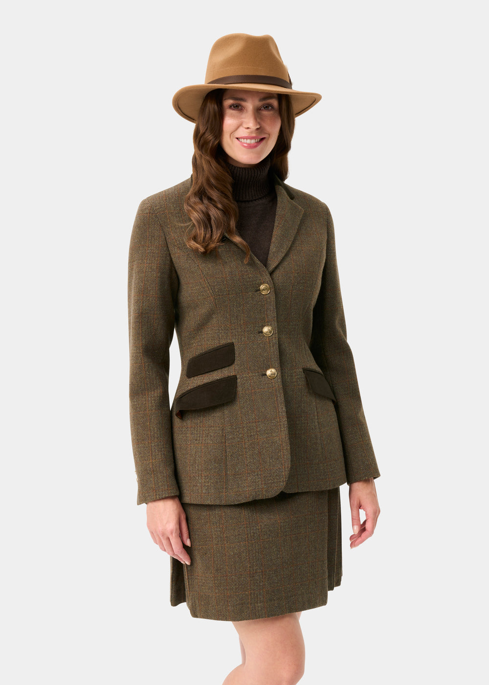 Surrey Ladies Tweed Water Repellent Blazer in Field Maple -  Regular Fit