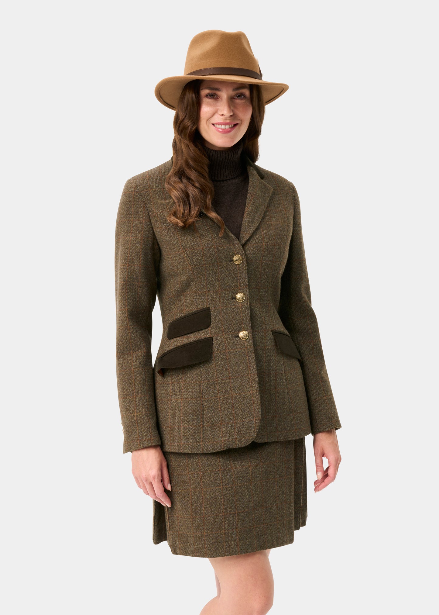 Surrey Ladies Tweed Water Repellent Blazer in Field Maple -  Regular Fit