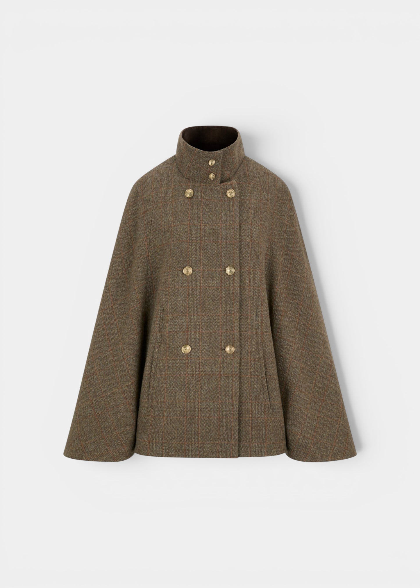 Surrey Ladies Tweed Water Repellent Cape in Field Maple -  Regular Fit