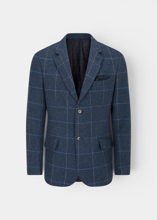 Surrey Men's Tweed Lined Blazer In Midnight Blue - Regular Fit
