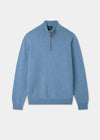Men's Light Blue Quarter Zip Jumper