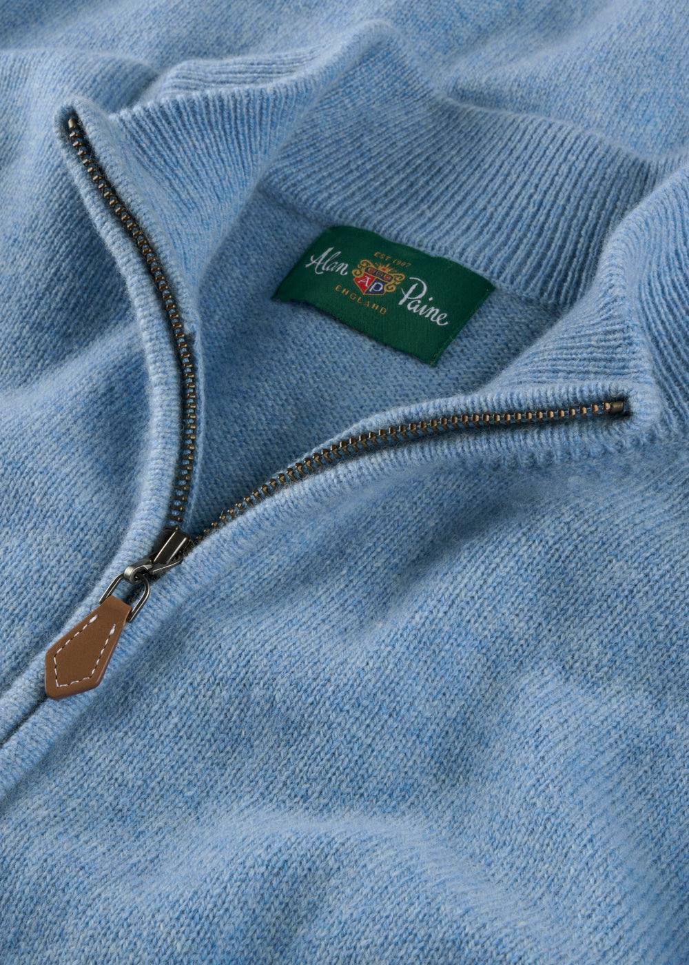 Men's Light Blue Quarter Zip Jumper