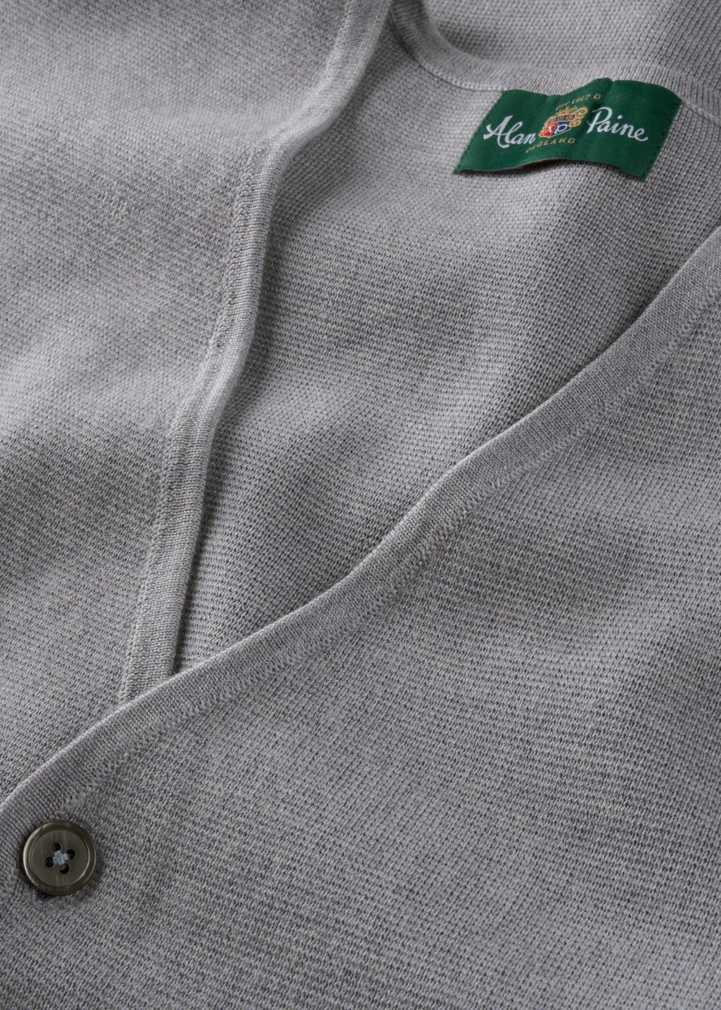 Grey waistcoat close-up