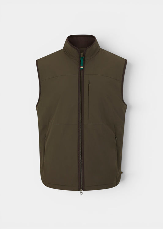 Willsden Men's Water Repellent Gilet In Olive - Regular Fit