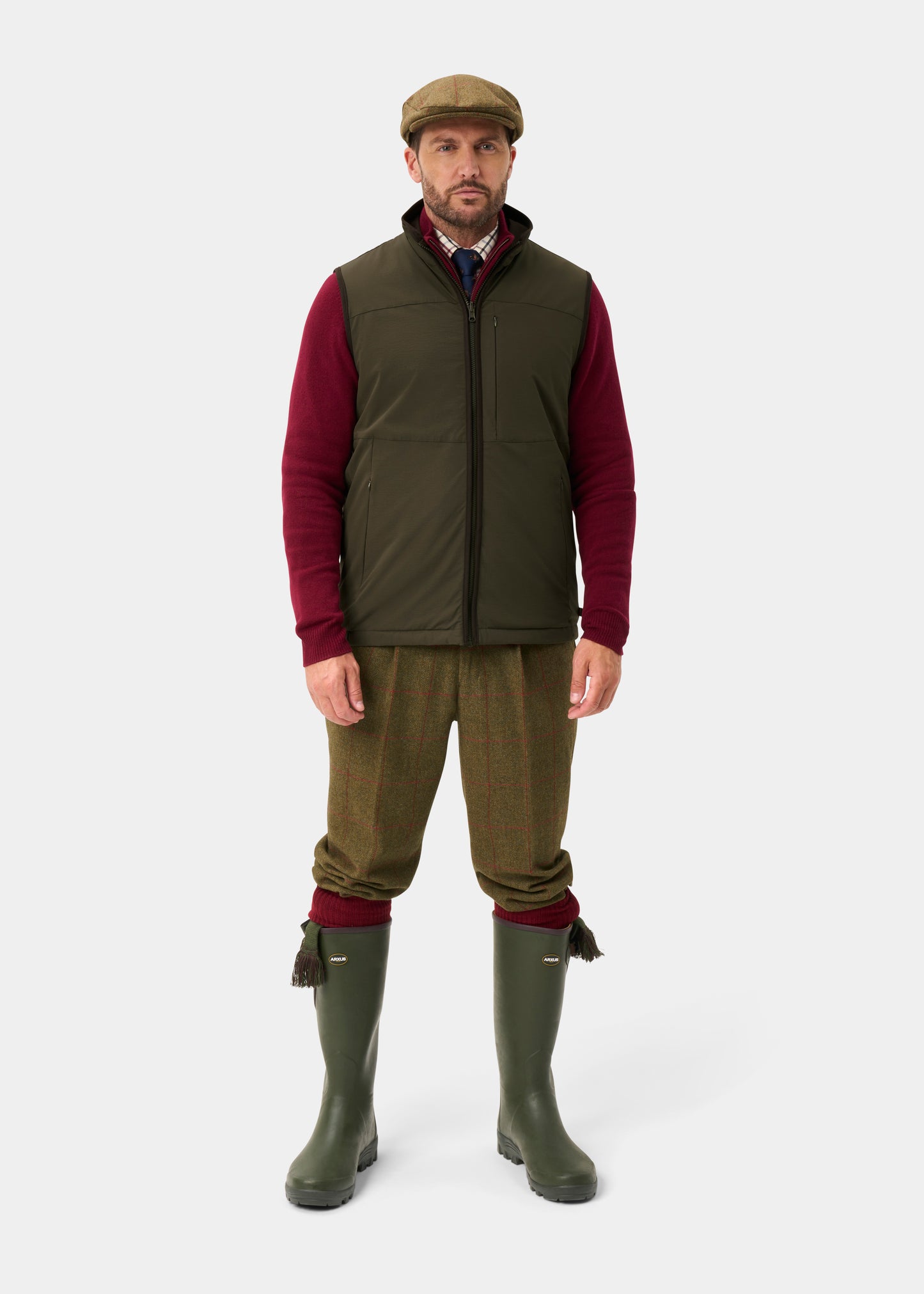 Willsden Men's Water Repellent Gilet In Olive - Regular Fit