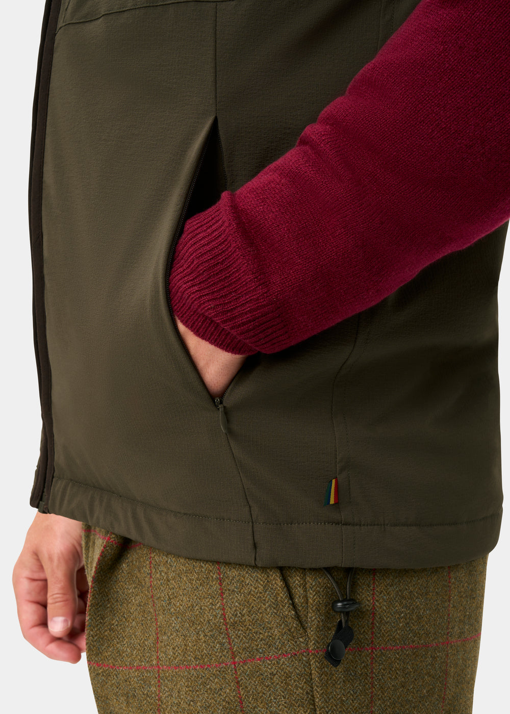 Willsden Men's Water Repellent Gilet In Olive - Regular Fit