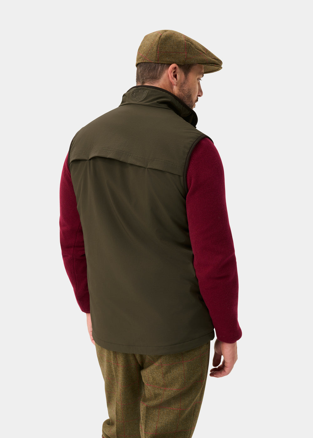 Willsden Men's Water Repellent Gilet In Olive - Regular Fit