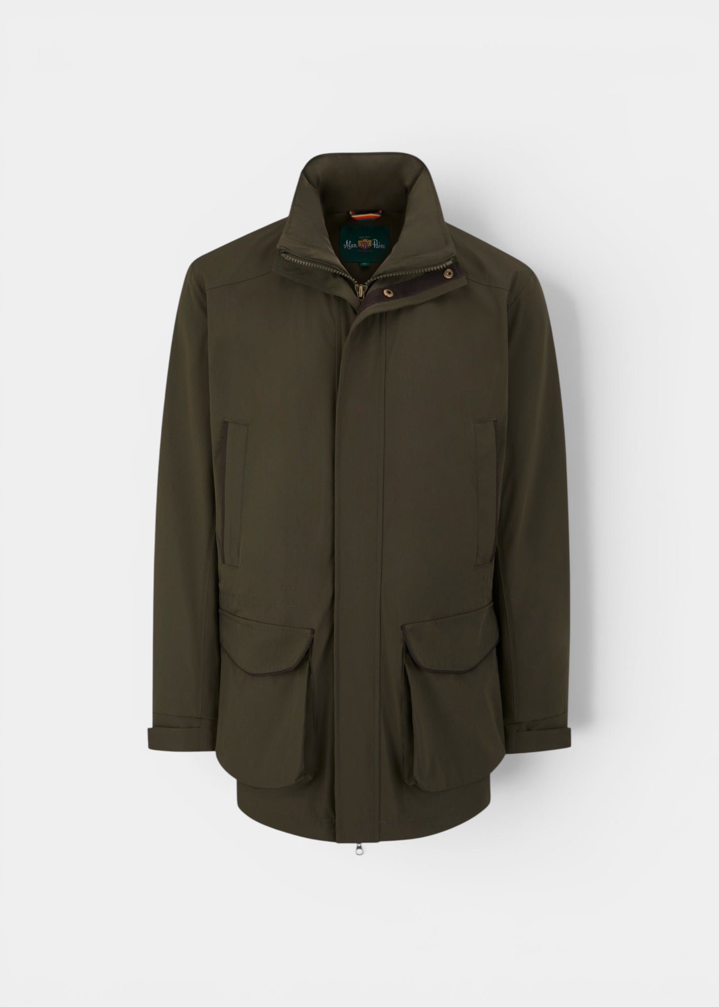 Willsden Men's Waterproof Coat In Olive - Regular Fit