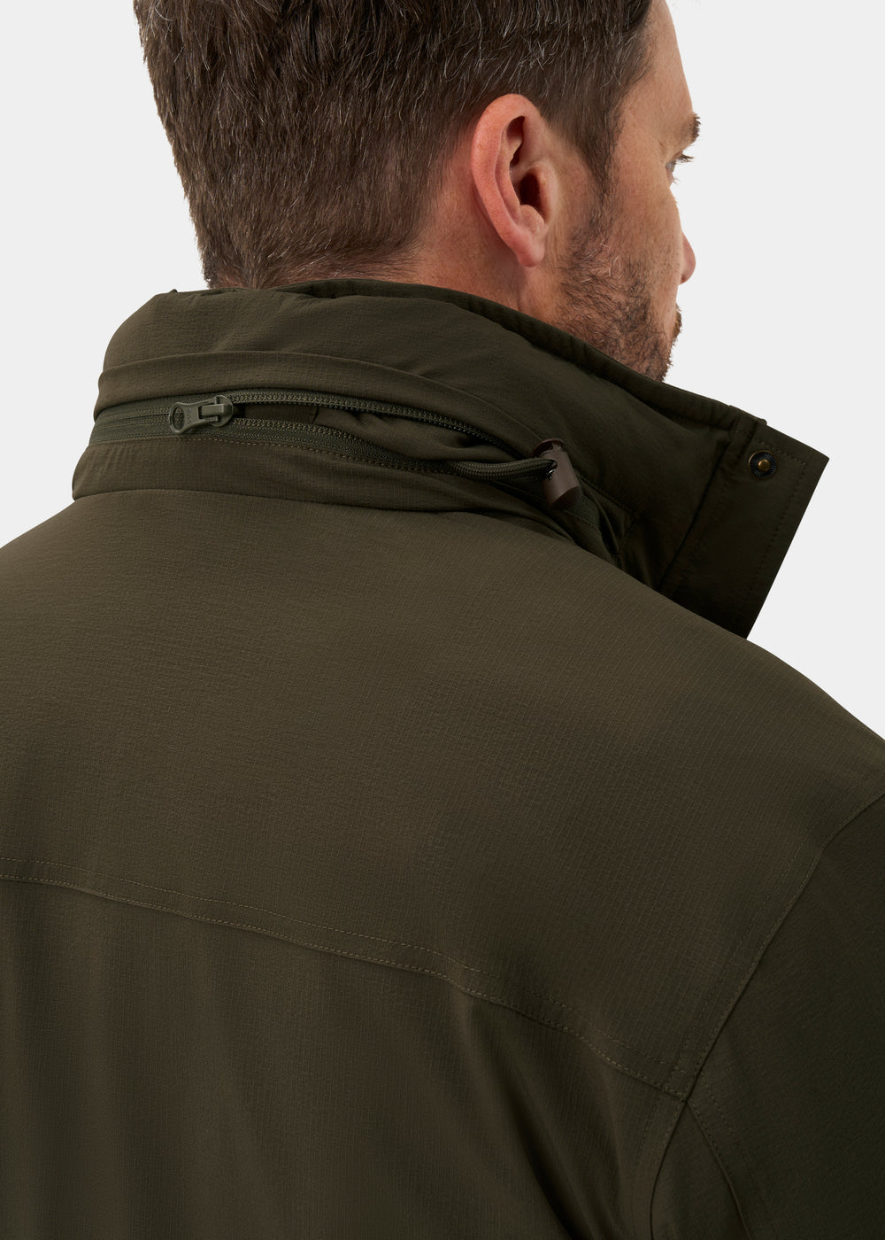 Willsden Men's Waterproof Coat In Olive - Regular Fit