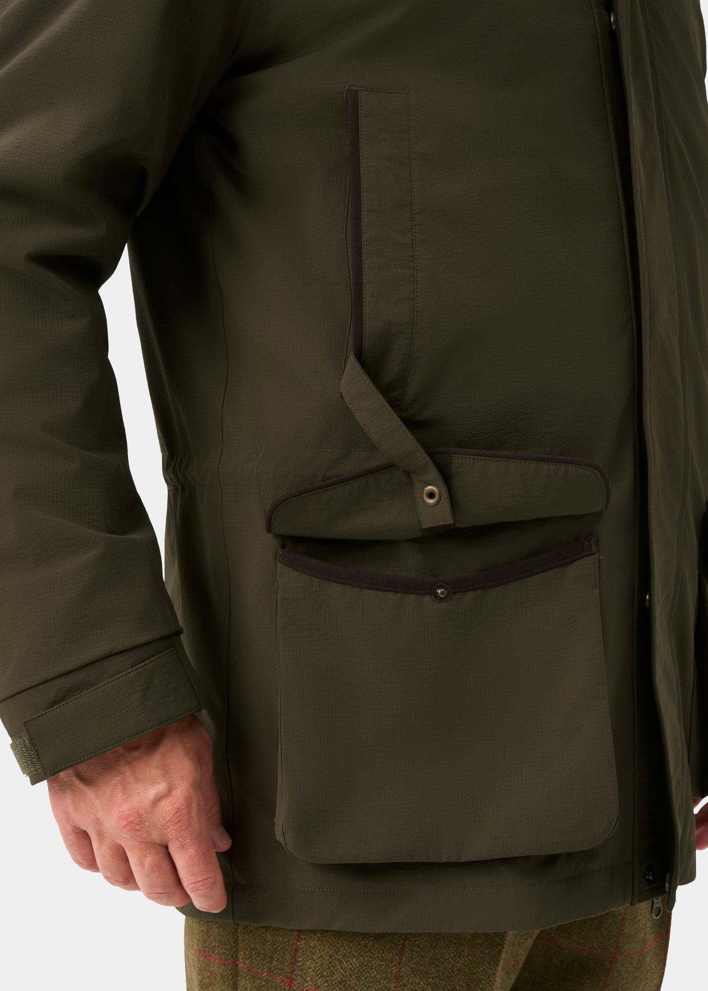 Willsden Men's Waterproof Coat In Olive - Regular Fit