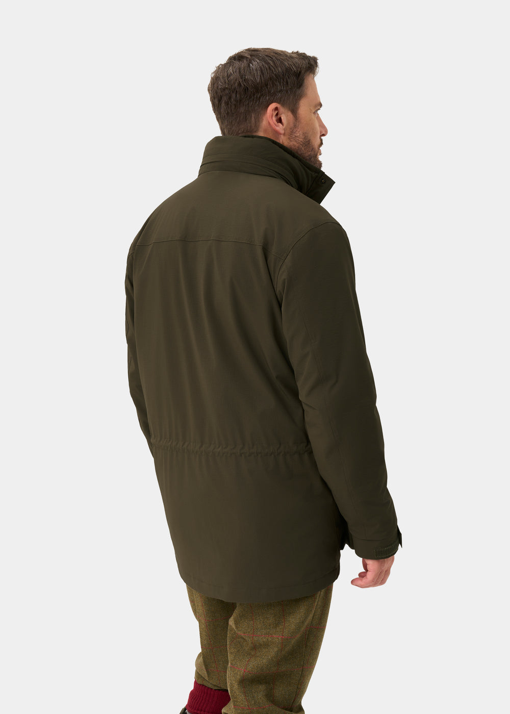 Willsden Men's Waterproof Coat In Olive - Regular Fit