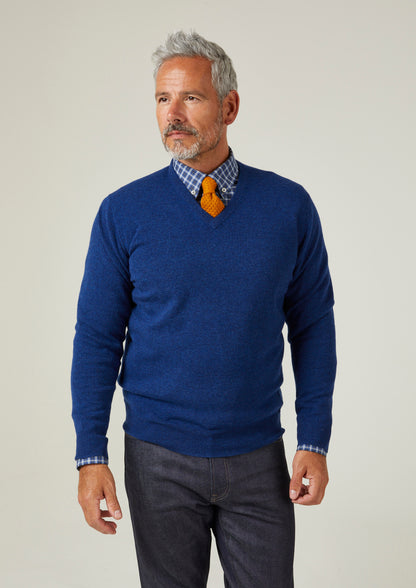 Maglione in lana Albury Geelong in indaco - Vestibilità regolare