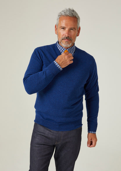 Maglione in lana Albury Geelong in indaco - Vestibilità regolare