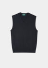 Slipover Ellerby in cotone e cashmere in blu scuro