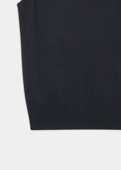 Slipover Ellerby in cotone e cashmere in blu scuro