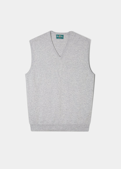 Slipover Ellerby in cotone e cashmere color tortora