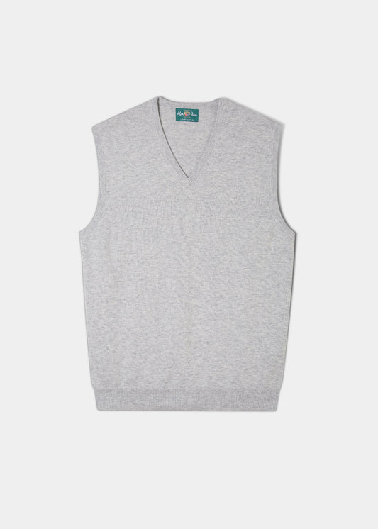 Slipover Ellerby in cotone e cashmere color tortora