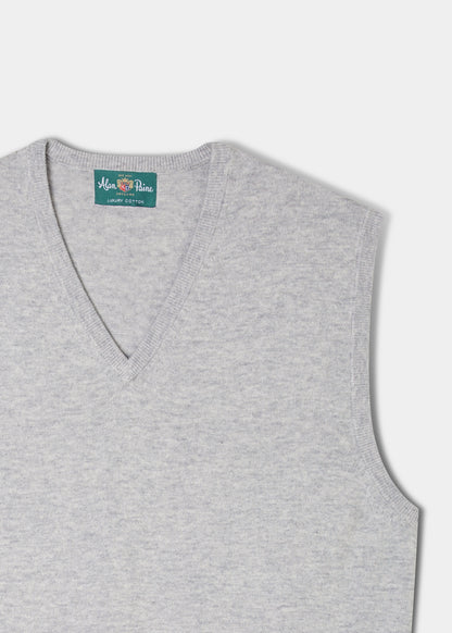 Slipover Ellerby in cotone e cashmere color tortora
