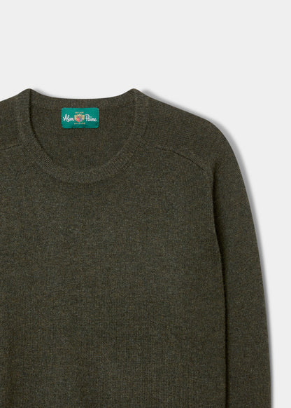 Maglione da uomo in lana d'agnello Dorset in alghe marine - Vestibilità classica