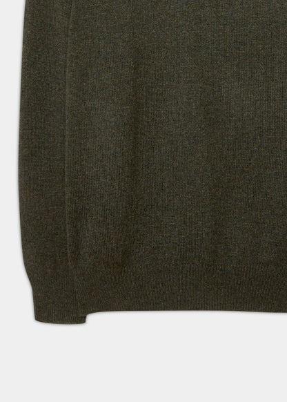 Maglione da uomo in lana d'agnello Dorset in alghe marine - Vestibilità classica
