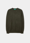 Maglione da uomo in lana d'agnello Dorset in alghe marine - Vestibilità classica