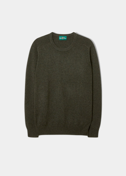 Maglione da uomo in lana d'agnello Dorset in alghe marine - Vestibilità classica