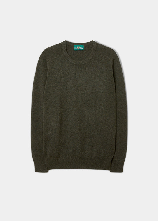 Maglione da uomo in lana d'agnello Dorset in alghe marine - Vestibilità classica