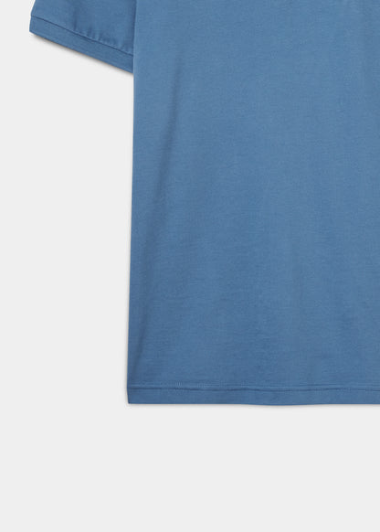 Men's Fritton Pique Polo In Mid Blue Without Emblem