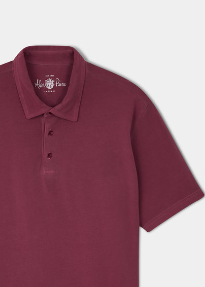Polo Tutbury Faded Dye in bordeaux - Senza emblema
