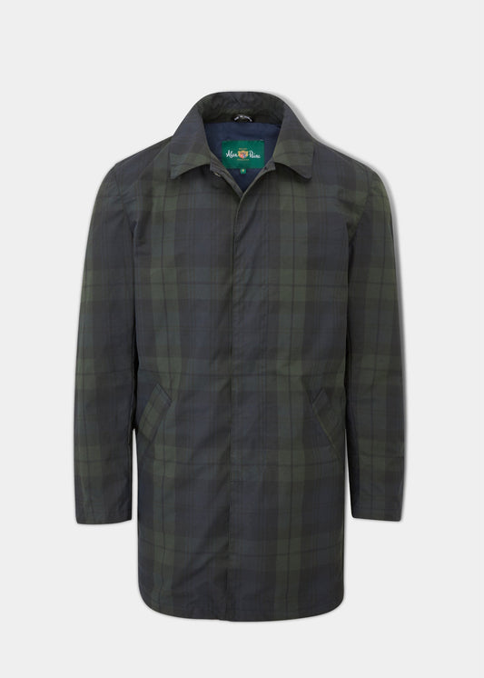 Cappotto Landham a 3/4 a quadri blu scuro